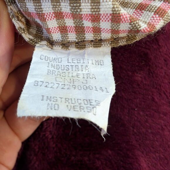 Pilche Brown Distressed Leather Gold Studs Zipper Closure Tote Shoulder Bag - Picture 9 of 9